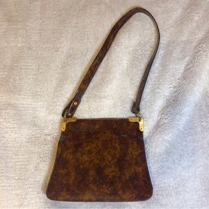 Vintage Brown Purse with Gold Hardware